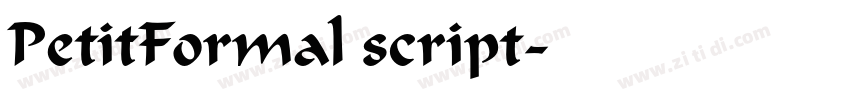 PetitFormal script字体转换